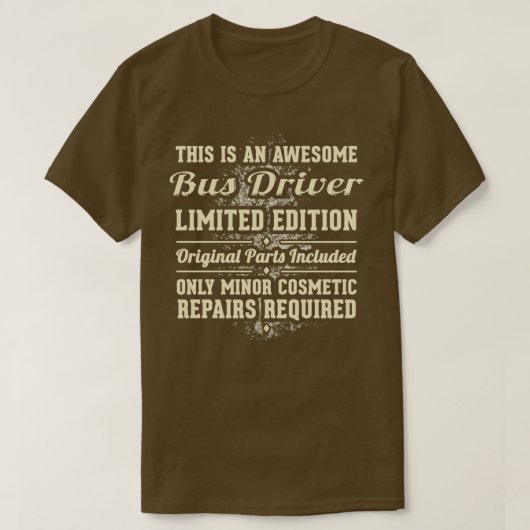 Busfahrer Funny Job Gift T-Shirt (Design vorne)