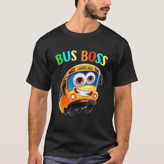Busfahrer Funny Yellow School T-Shirt (Vorderseite)