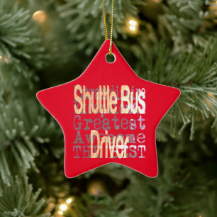 Busfahrer für Shuttle Keramik Ornament