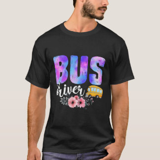 Busfahrer-Gefärbte Krawatte zurück nach Scho T-Shirt