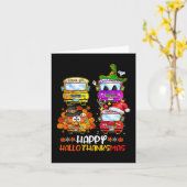 Busfahrer glücklich Hallothanksmas Erntedank Chris Karte (Gelbe Blume)