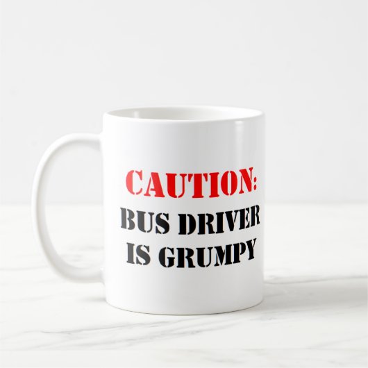 Busfahrer ist mürrisch kaffeetasse (Links)