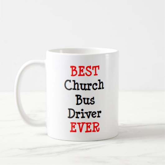 Busfahrer, Kirche, beste Tasse (Links)