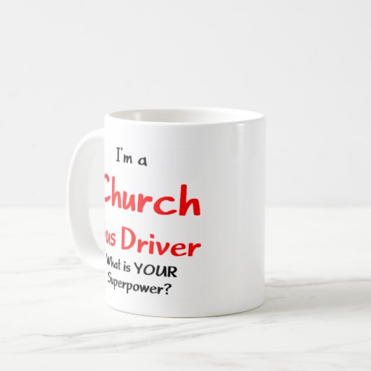 Busfahrer, Kirche Kaffeetasse (Vorderseite Links)