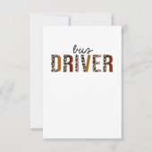 Busfahrer Leopard Print Funny Dankeskarte (Vorderseite)