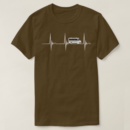 Busfahrer Lover Heartbeat EKG Puls Cooler Busfahre T-Shirt (Design vorne)