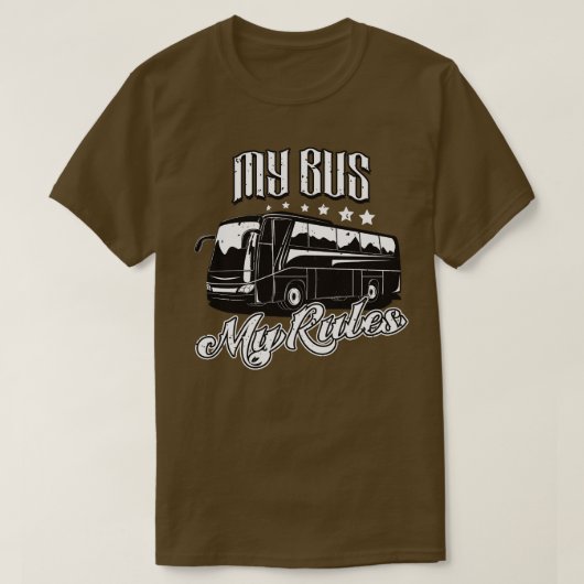 Busfahrer Meine Busregeln T-Shirt (Design vorne)