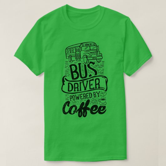 Busfahrer mit Kaffee 7 T-Shirt (Design vorne)
