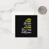 Busfahrer Mitteilungskarte (Vorderseite/Rückseite Beispiel)