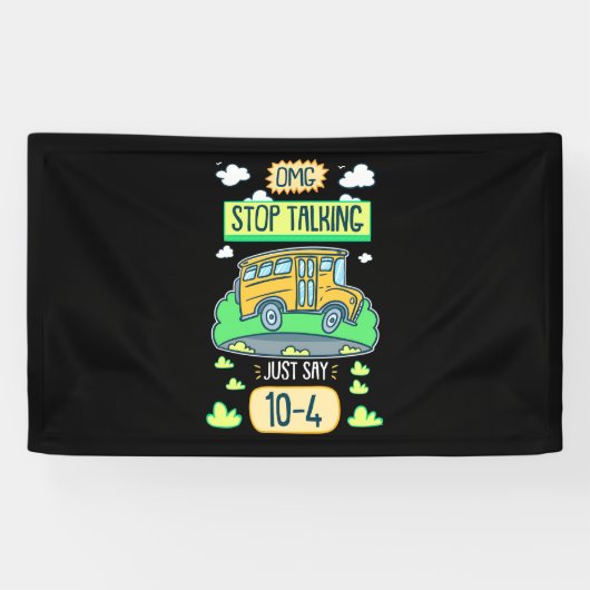 Busfahrer Omg Stopp-Talk Banner (Horizontal)