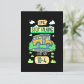 Busfahrer Omg Stopp-Talk RSVP Karte (Stehend Vorderseite)