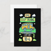 Busfahrer Omg Stopp-Talk RSVP Karte (Vorne/Hinten)