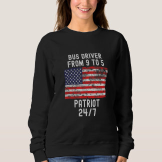 Busfahrer Patrio Patriotisch 4. Juli USA-Flagge Sweatshirt