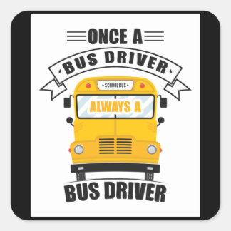 Busfahrer Quadratischer Aufkleber