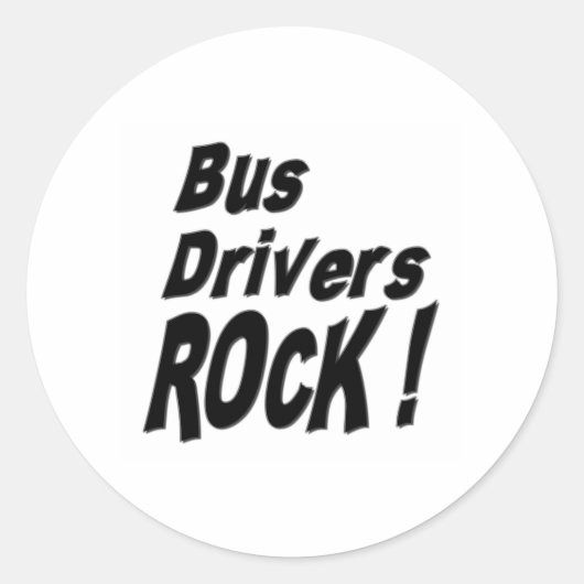 Busfahrer Rock! Aufkleber (Vorderseite)