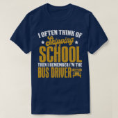 Busfahrer Schoolbus T-Shirt (Design vorne)