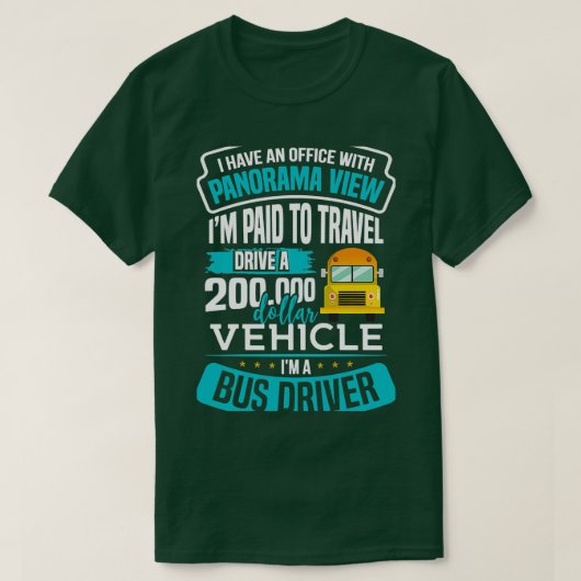 Busfahrer-Schulbus 24 T-Shirt (Design vorne)