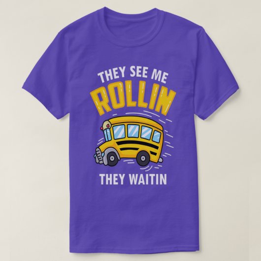 Busfahrer Schulbus Bus Di sie sehen mich R T-Shirt (Design vorne)