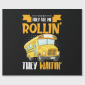 Busfahrer sehen Me Rollin Geschenkpapier (Flach)