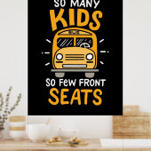 Busfahrer so viele Kinder Poster (Küche)