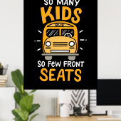 Busfahrer so viele Kinder Poster (Heimbüro)