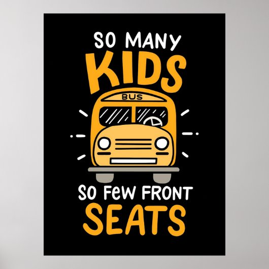 Busfahrer so viele Kinder Poster (Vorne)