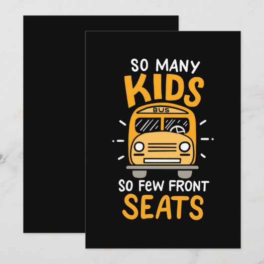 Busfahrer so viele Kinder Save The Date (Vorne/Hinten)