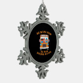 Busfahrer so viele Kinder, so wenige Vorsitze Schneeflocken Zinn-Ornament (Links)