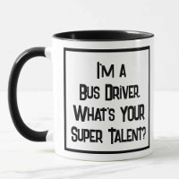 Busfahrer Super Talent. Zwei Tone-Kaffee-Tasse