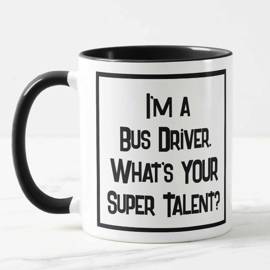 Busfahrer Super Talent. Zwei Tone-Kaffee-Tasse Tasse