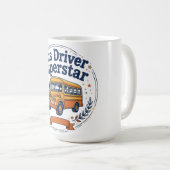 Busfahrer Superstar Retro Schulbus Kaffeetasse (VorderseiteRechts)
