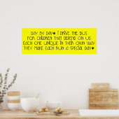 Busfahrer Tag für Tag Poster (Küche)