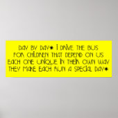 Busfahrer Tag für Tag Poster (Vorne)