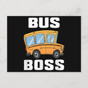 Busfahrer von Funny Bus Feiertagspostkarte