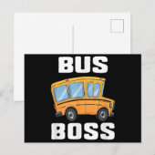 Busfahrer von Funny Bus Feiertagspostkarte (Vorne/Hinten)