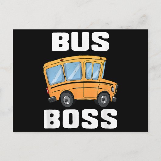 Busfahrer von Funny Bus Feiertagspostkarte (Vorderseite)