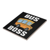 Busfahrer von Funny Bus Fliese (Seite)
