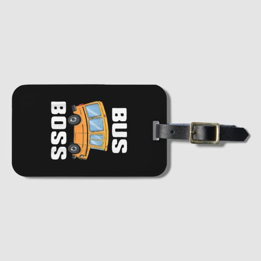 Busfahrer von Funny Bus Gepäckanhänger (Vorderseite (Horizontal))