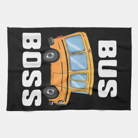 Busfahrer von Funny Bus Geschirrtuch (Horizontal)