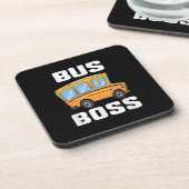 Busfahrer von Funny Bus Getränkeuntersetzer (Linke Seite)