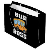 Busfahrer von Funny Bus Große Geschenktüte (Rückseite Schrägansicht)