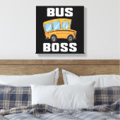 Busfahrer von Funny Bus Leinwanddruck (Insitu (Schlafzimmer))