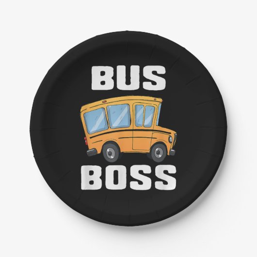 Busfahrer von Funny Bus Pappteller (Vorderseite)