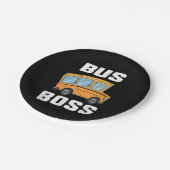Busfahrer von Funny Bus Pappteller (Schrägansicht)
