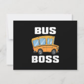 Busfahrer von Funny Bus RSVP Karte (Rückseite)