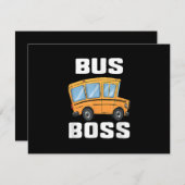 Busfahrer von Funny Bus RSVP Karte (Vorne/Hinten)