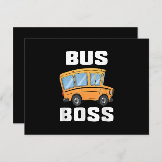 Busfahrer von Funny Bus RSVP Karte (Vorne/Hinten)