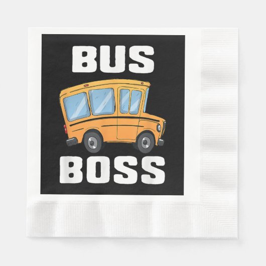 Busfahrer von Funny Bus Serviette (Vorderseite)