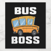 Busfahrer von Funny Bus Weinetikett (Einzelnes Label)