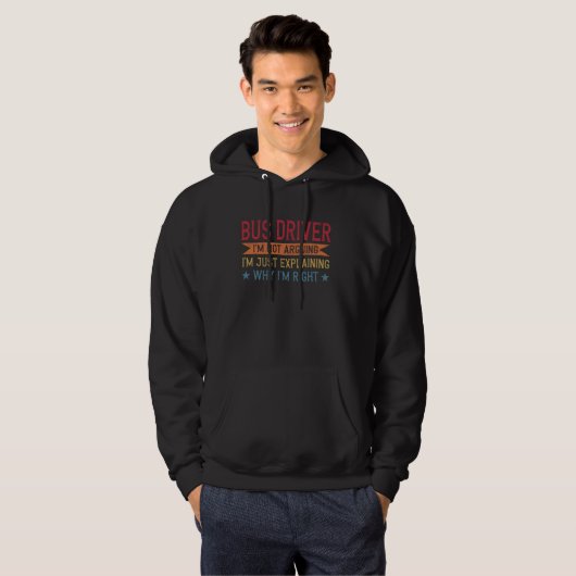 Busfahrer von Funny Professionals Hoodie (Vorne ganz)